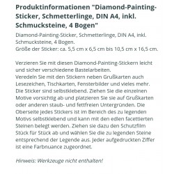 3D Diamant Pixel Sticker Schmetterlinge