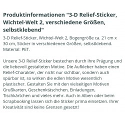 3D Relief Sticker Wichtel/Blumen