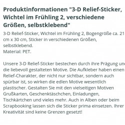 3D Relief Sticker Wichtel blau/grün