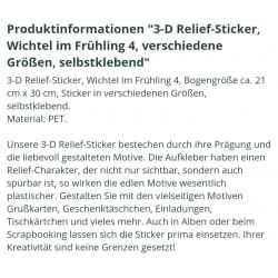 3D Relief Sticker Wichtel/Stiefmütterchen