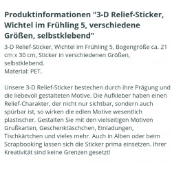 3D Relief Sticker Wichtel/Rosen