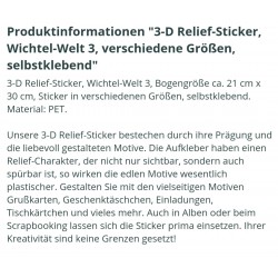 3D Relief Sticker Wichtel/Marienkäfer