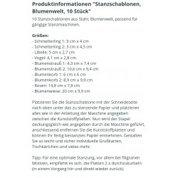 Metall Stanzform Blumenwelt