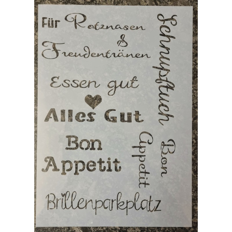 Schablone Freudentränen