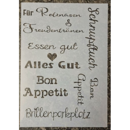 Schablone Freudentränen
