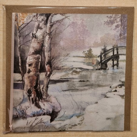 Karte Winterlandschaft/Brücke