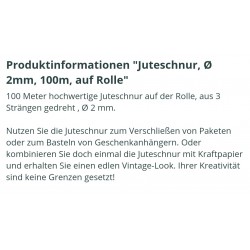 Juteschnur 2 mm