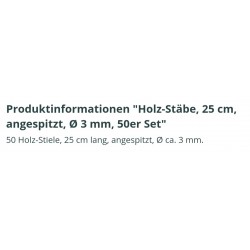 Holz-Stäbe angespitzt