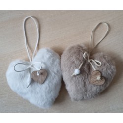 Fell Herz taupe