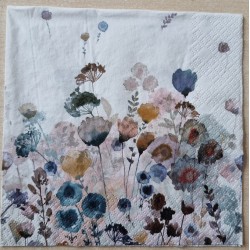 Serviette Blumen Aquarell
