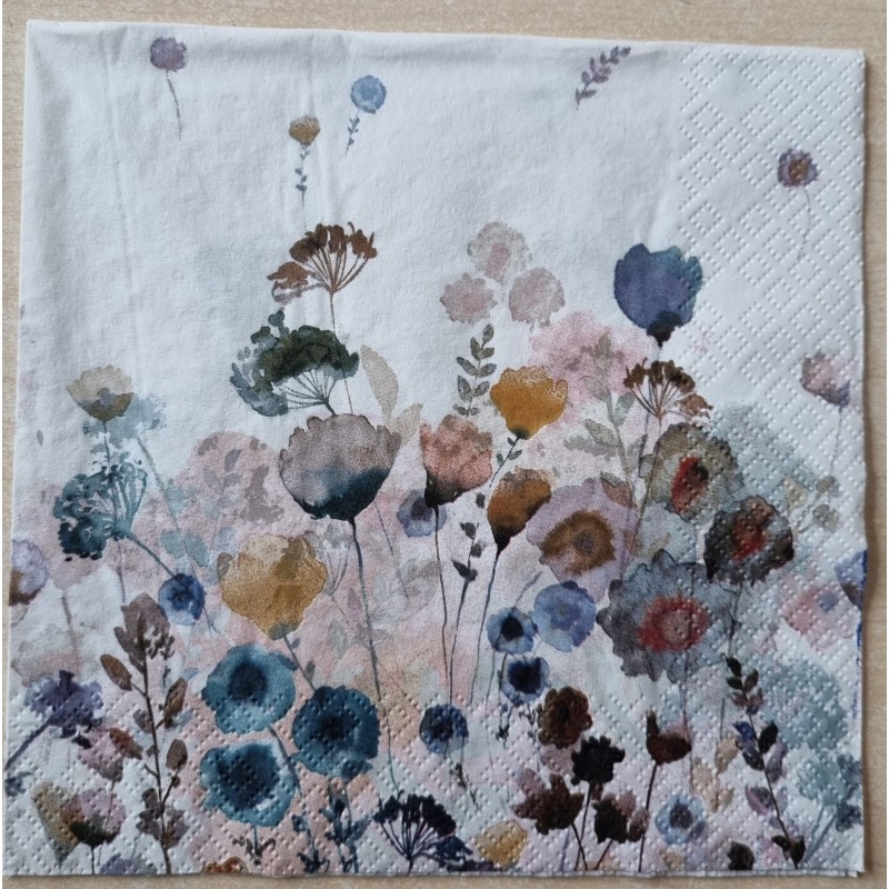 Serviette Blumen Aquarell