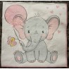 Serviette Elefant rosa