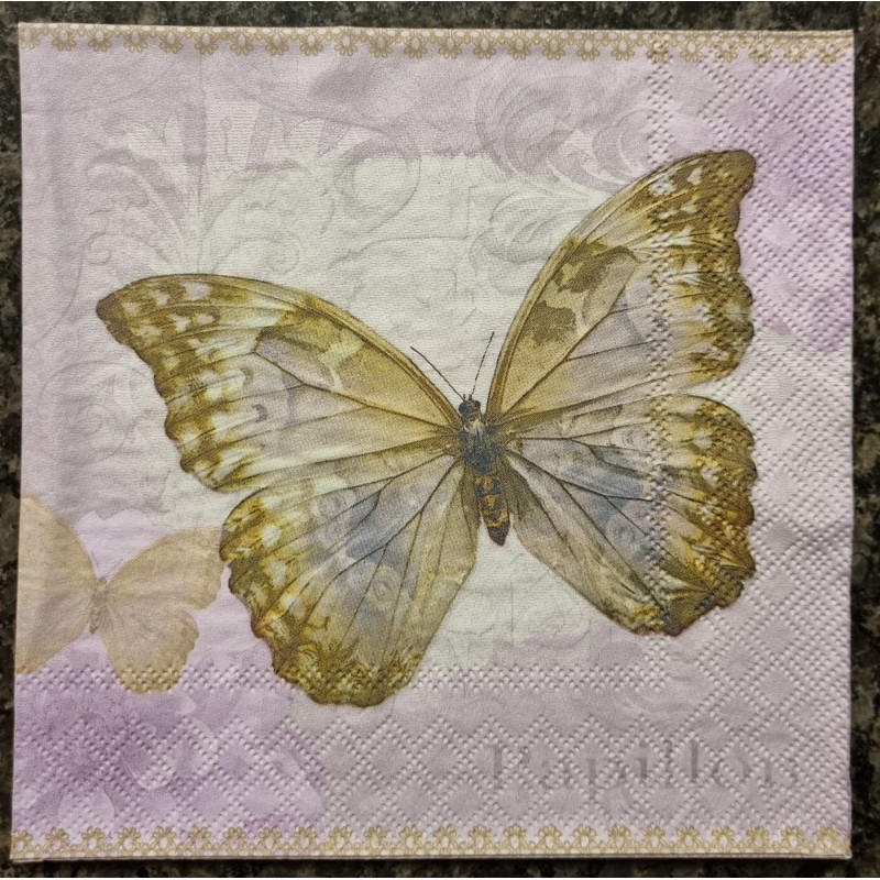 Serviette Schmetterling flieder