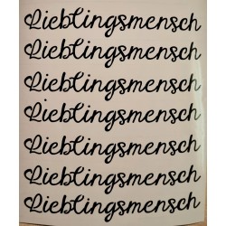 Vinyl Schrift Lieblingsmensch schwarz