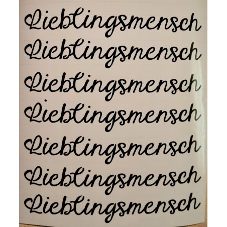 Vinyl Schrift Lieblingsmensch schwarz