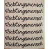 Vinyl Schrift Lieblingsmensch schwarz