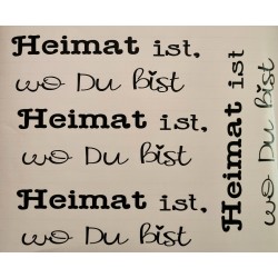 Vinyl Schrift Heimat..... schwarz