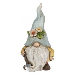 Wichtel blau Blume/Schaufel