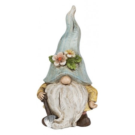 Wichtel blau Blume/Schaufel