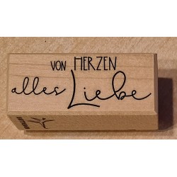 Holzstempel Von Herzen....