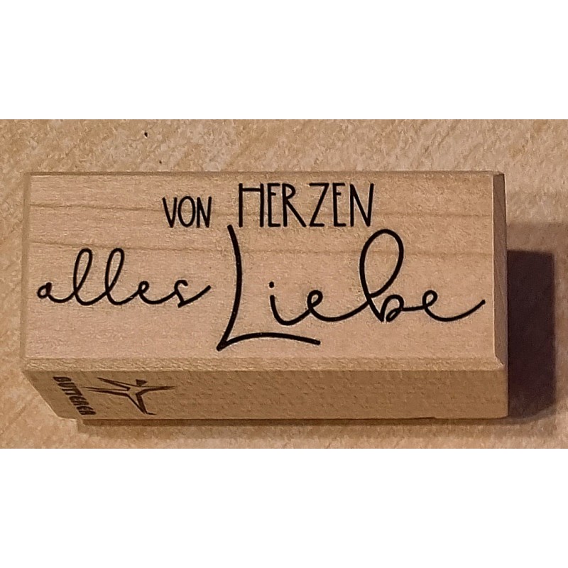 Holzstempel Von Herzen....