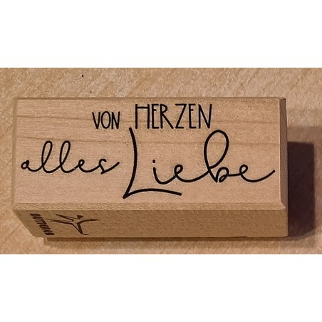 Holzstempel Von Herzen....