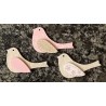 Holz Vogel rosa/natur