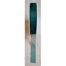 Organza Band dunkelgrün