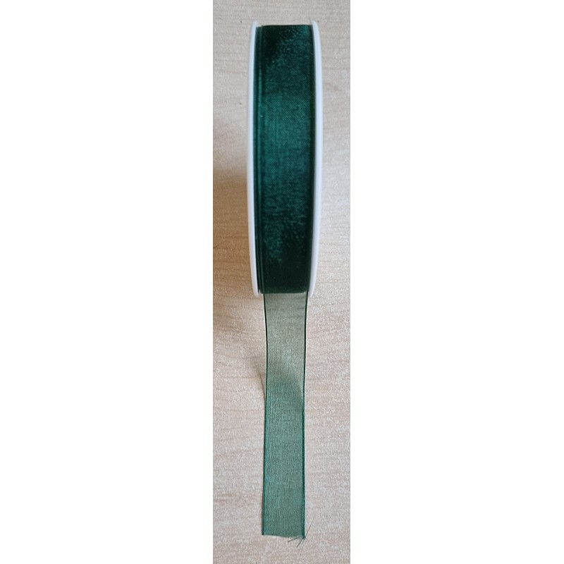 Organza Band dunkelgrün