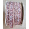 Dekoband Blumen apricot