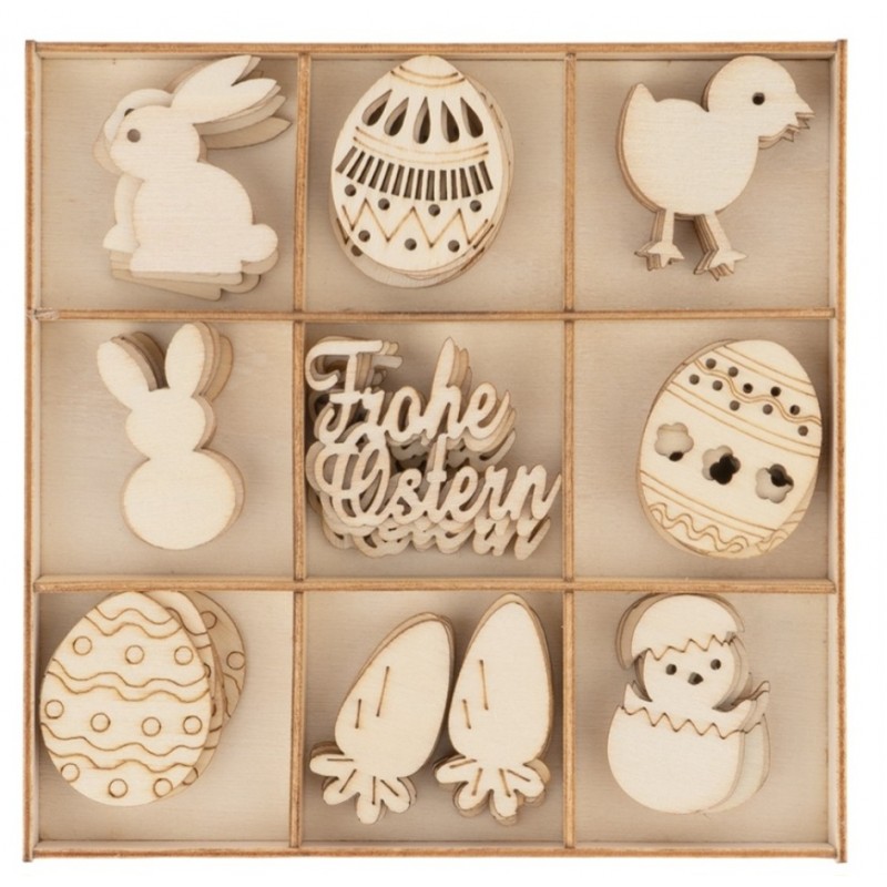 Holz Streudeko Frohe Ostern