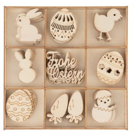 Holz Streudeko Frohe Ostern