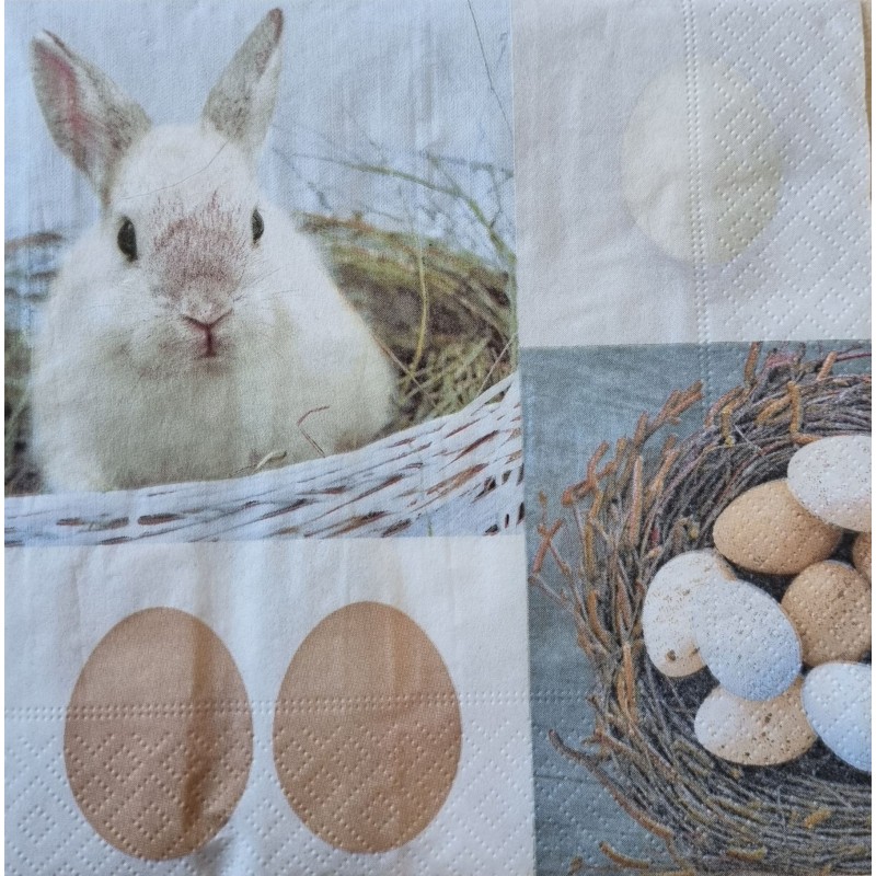 Serviette Kaninchen/Eier