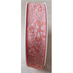 Dekoband Blumen coralle