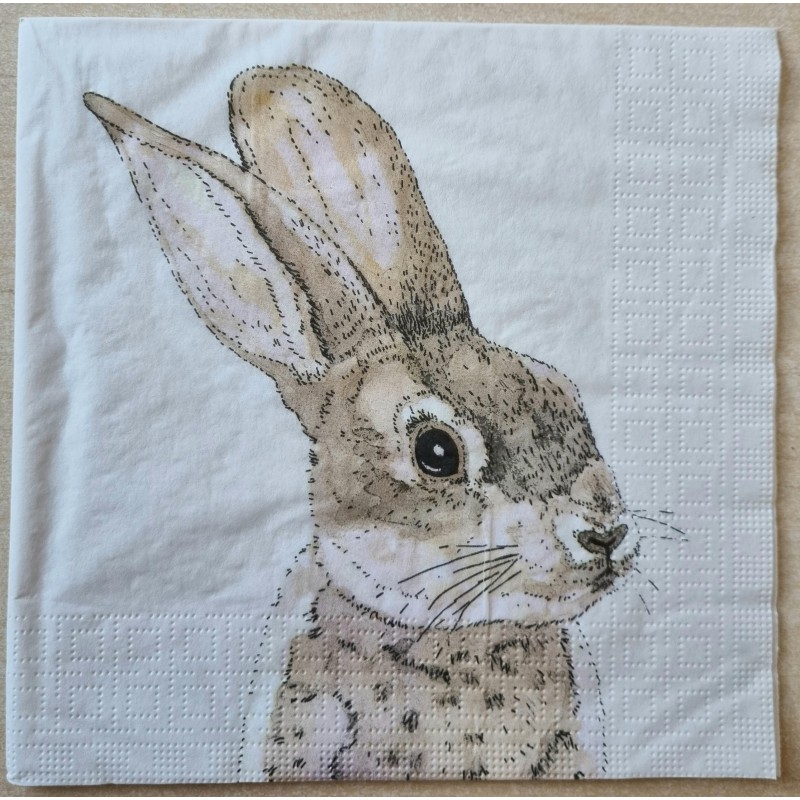 Serviette Kaninchenkopf