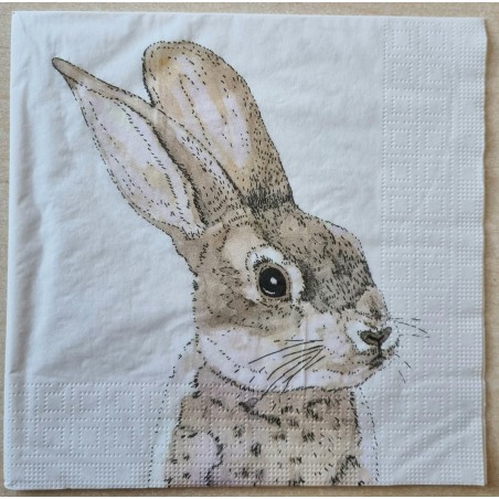 Serviette Kaninchenkopf