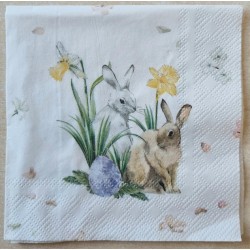 Serviette Kaninchen/Ei