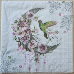 Serviette Mond/Blumen