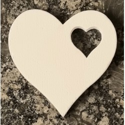 Holz Herz weiss