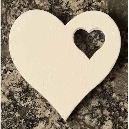 Holz Herz weiss
