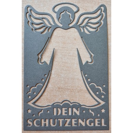 Papier Motiv "Mein Schutzengel" grau