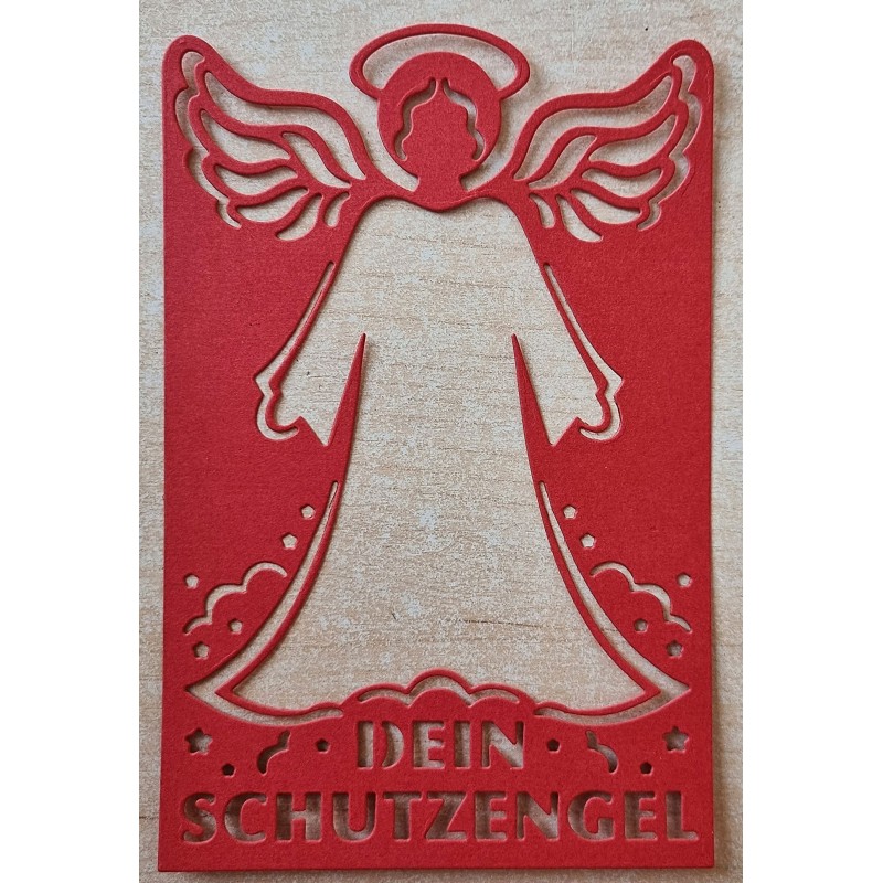 Papier Motiv "Mein Schutzengel" hellrot