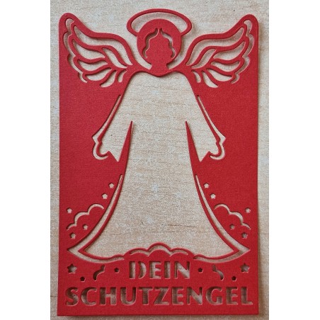Papier Motiv "Mein Schutzengel" hellrot