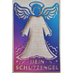Papier Motiv "Mein Schutzengel" blau/violette/pink