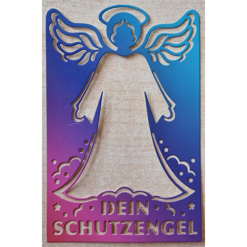 Papier Motiv "Mein Schutzengel" blau/violette/pink