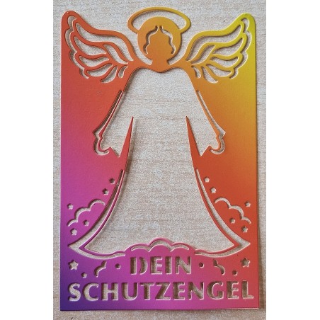 Papier Motiv "Mein Schutzengel" pink/orange/gelb