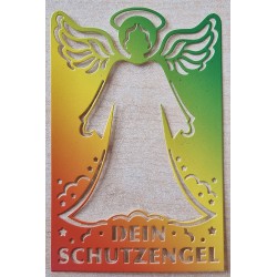 Papier Motiv "Mein Schutzengel" orange/gelb/grün