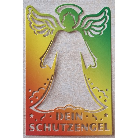 Papier Motiv "Mein Schutzengel" orange/gelb/grün