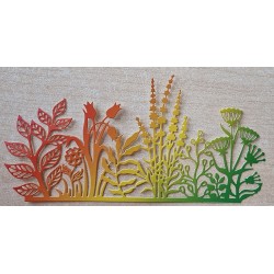 Papier Motiv Blumenwiese orange/gelb/grün