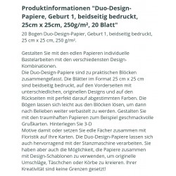 Duo Design Papier Geburt 1